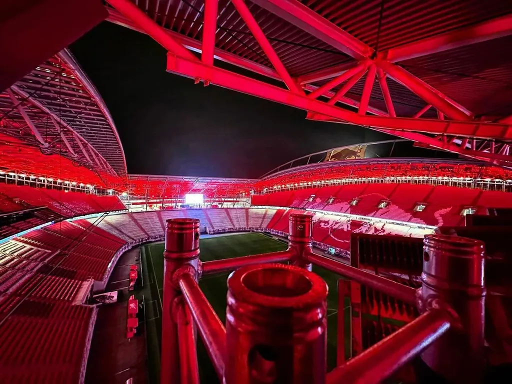 Spidercam-Installation in der Red Bull Arena Leipzig